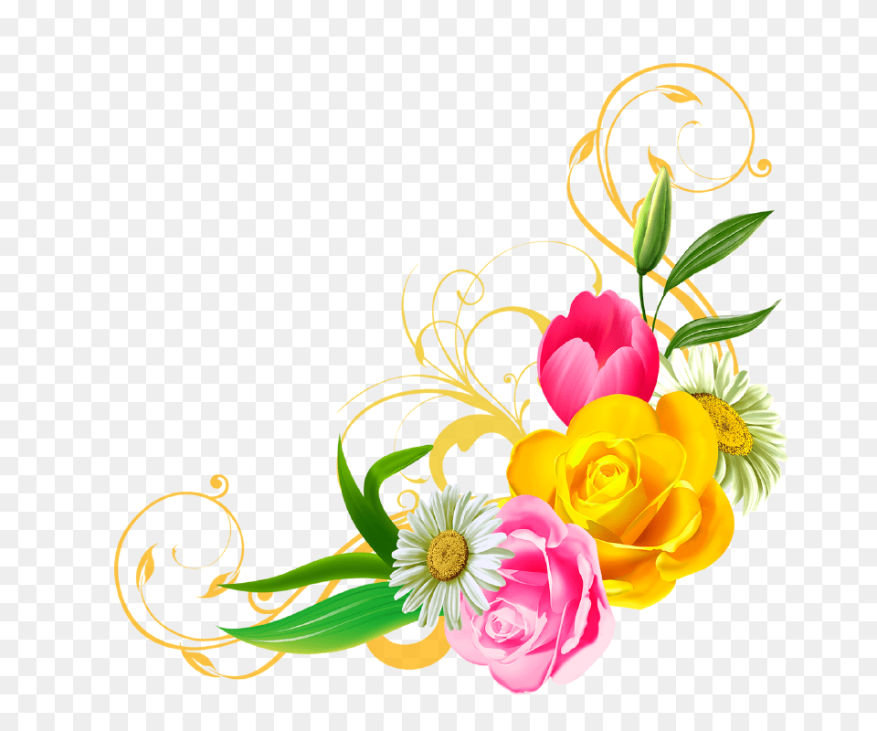 Flowers Pic Arts, Art, Plant, Pattern, Graphics Free Transparent Png