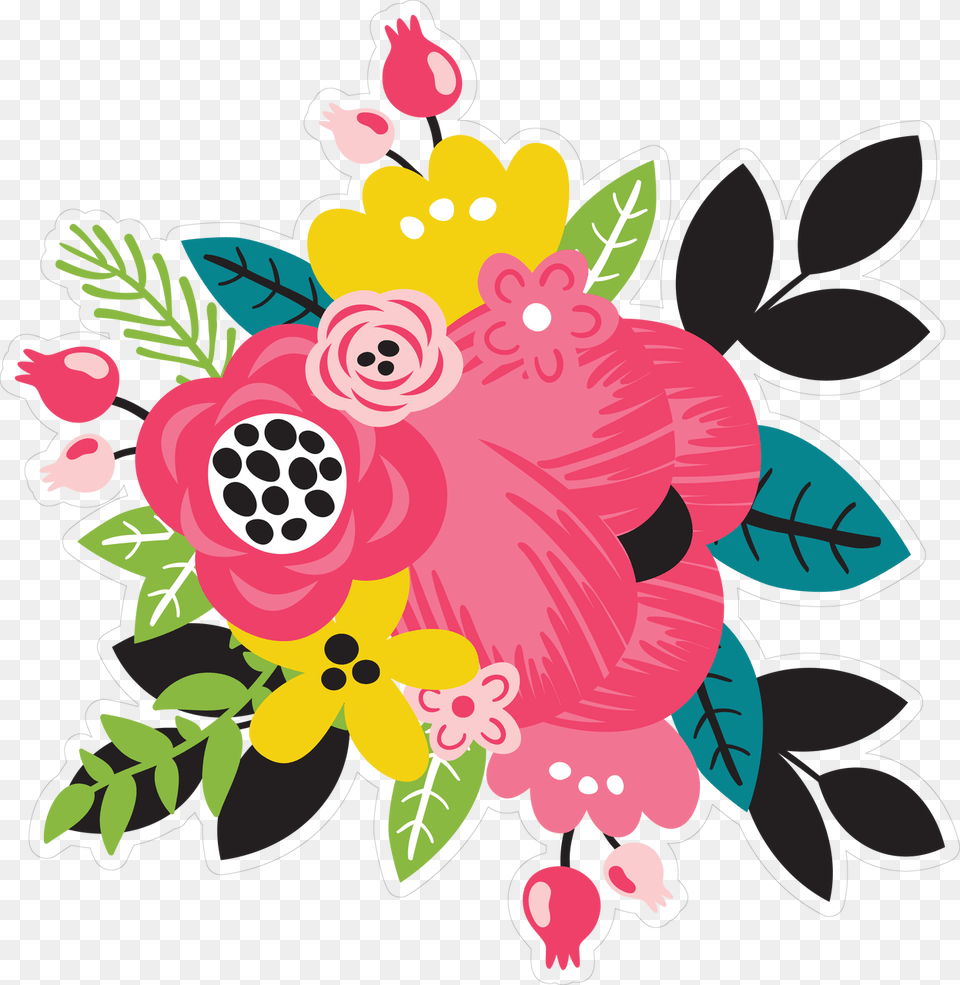 Flowers Print And Cut, Art, Floral Design, Graphics, Pattern Png