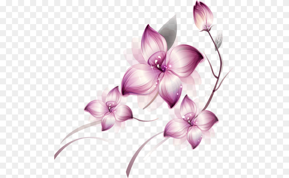Flowers Purple Group, Art, Pattern, Graphics, Plant Free Png