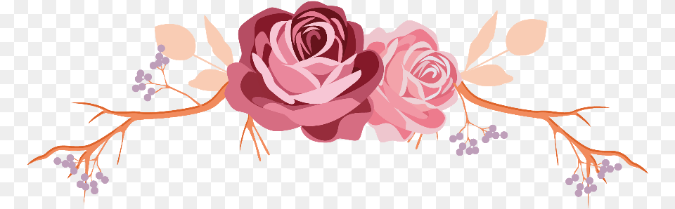 Flowers Rose Roses Leaves Branch Divider Border Frame Coronas De Flores Vintage Vector, Art, Floral Design, Flower, Graphics Png