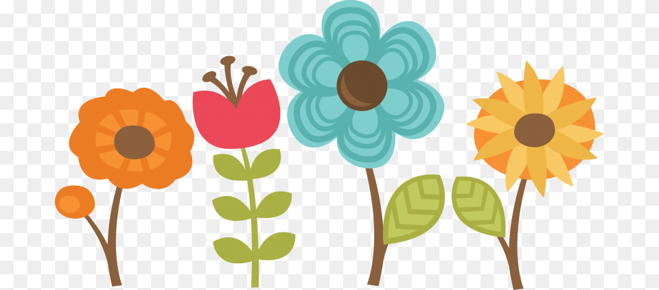 Flowers Set Of Cut Files For Scrapbooking 4 Flower Clipart, Art, Daisy, Graphics, Plant Png