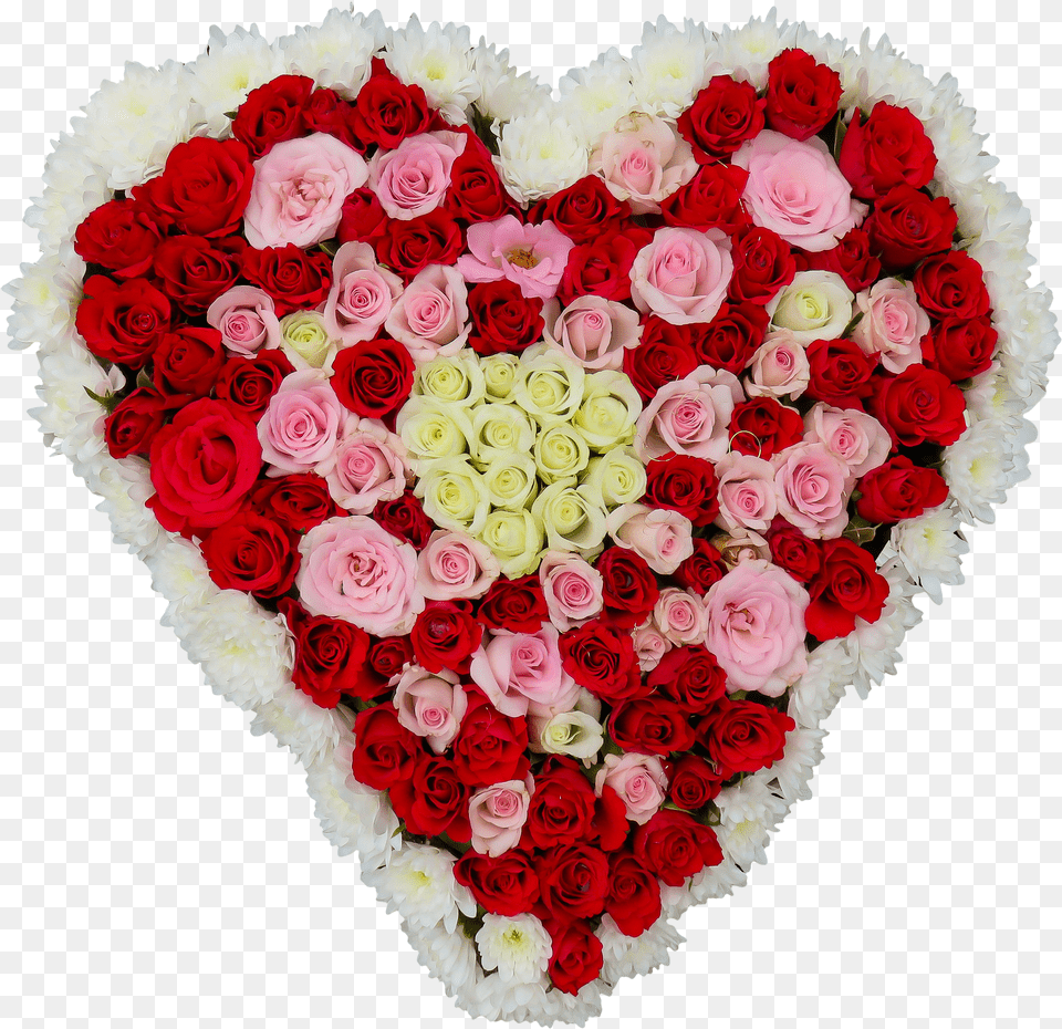 Flowers Shaped As A Heart Image Heart Shaped Flowers Free Png