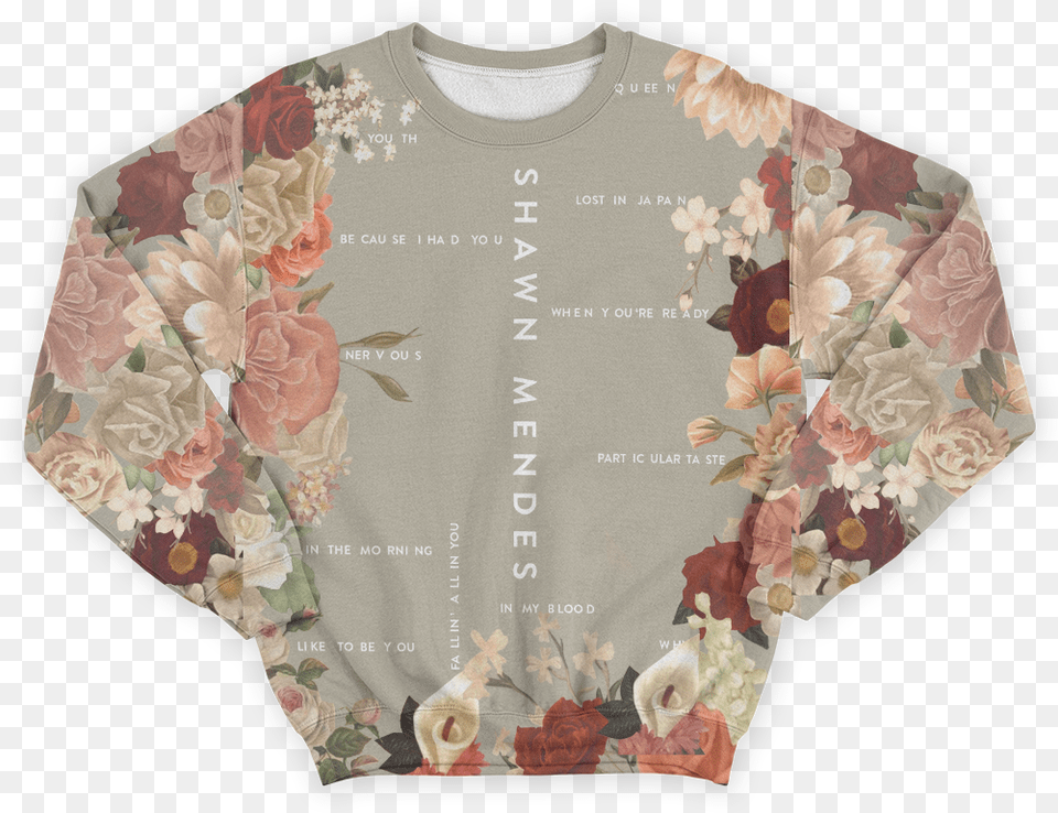 Flowers Shawn Mendes Loja Pop Scene My Blood Shawn Mendes Flowers, Blouse, Clothing, Long Sleeve, Sleeve Png Image