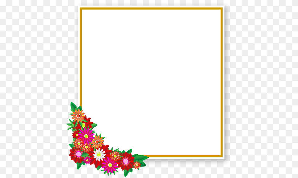 Flowers Sticker Frame Square Element Graphics Flower Frame Square, Art, Pattern, Floral Design, Envelope Free Png