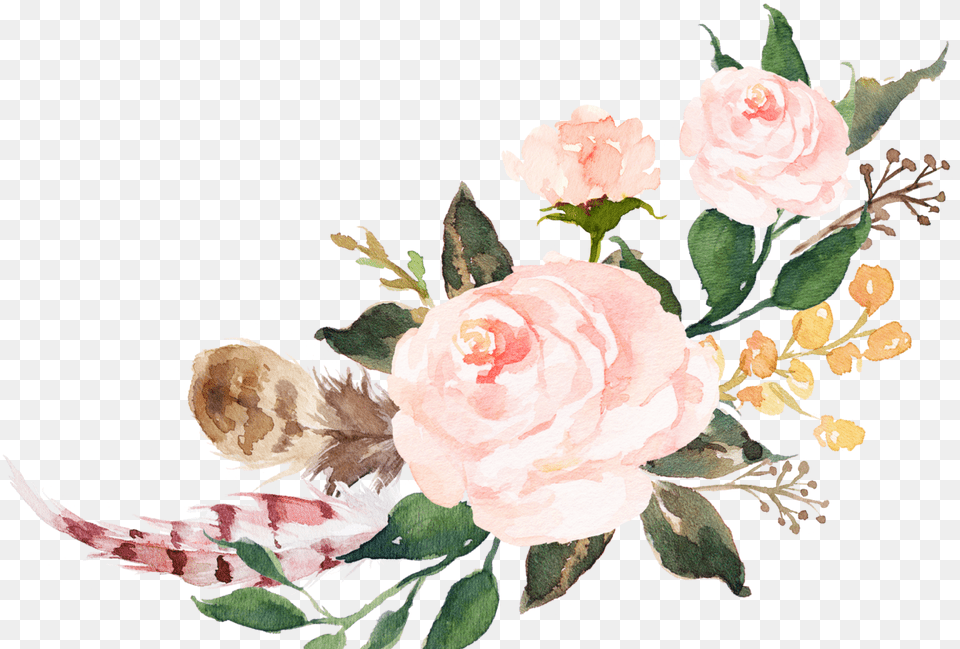 Flowers Stickers Aesthetic Pink Watercolor Flowers, Flower, Flower Arrangement, Flower Bouquet, Plant Free Png Download