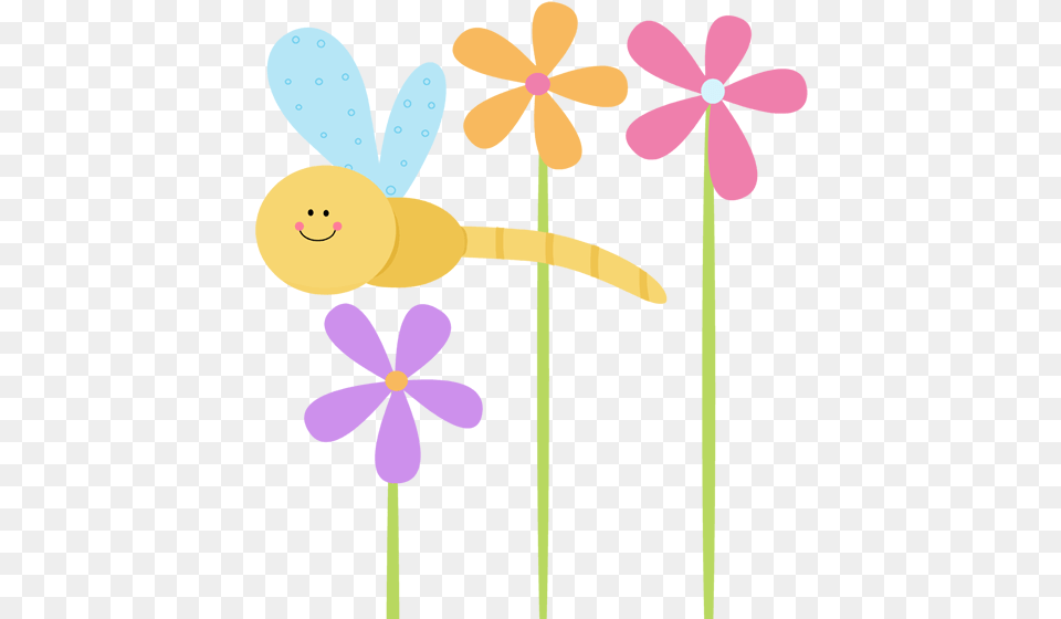 Flowers Clipart Cute Flowers Clip Art, Animal, Daisy, Dragonfly, Flower Free Transparent Png