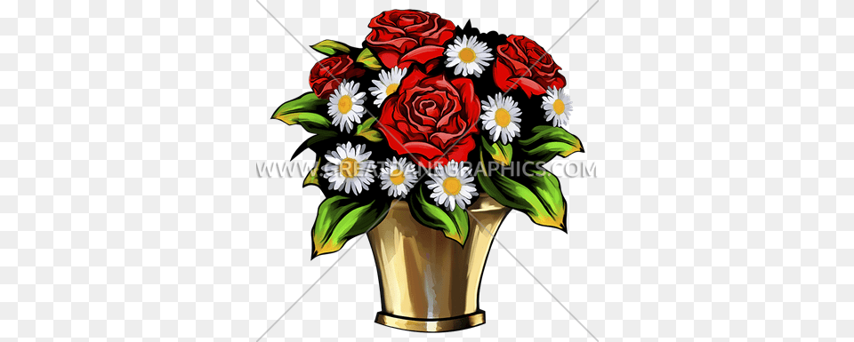 Flowers Vase Production Ready Artwork For T Shirt Printing, Art, Plant, Graphics, Flower Bouquet Free Png