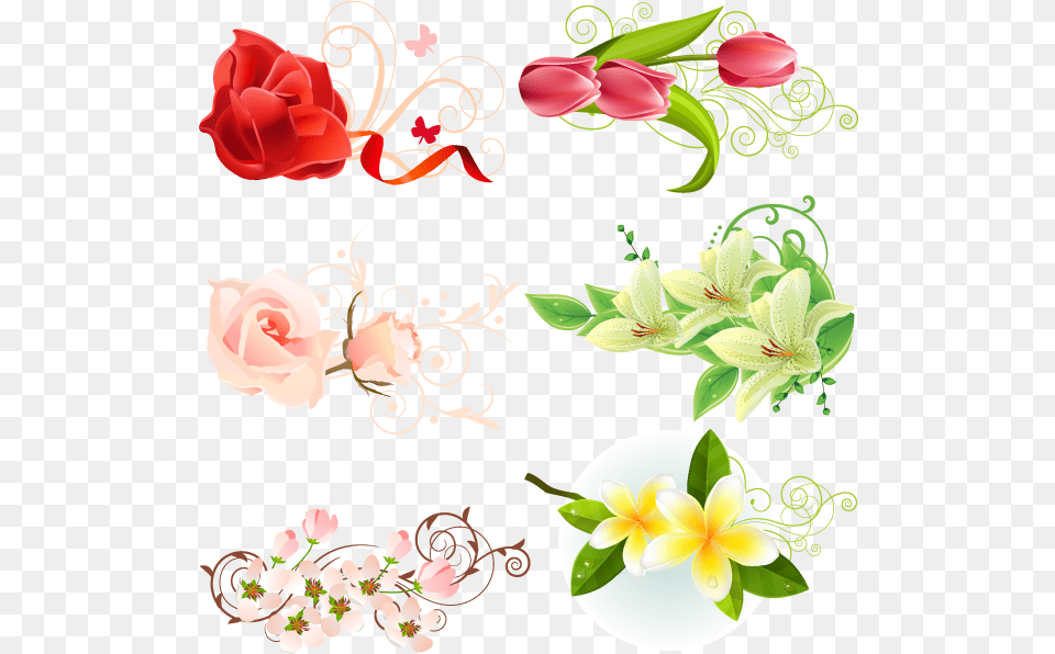 Flowers Vector 01 Pngu0026svg Download Flower Flower Vector Art Floral Design, Graphics, Pattern, Plant Free Transparent Png