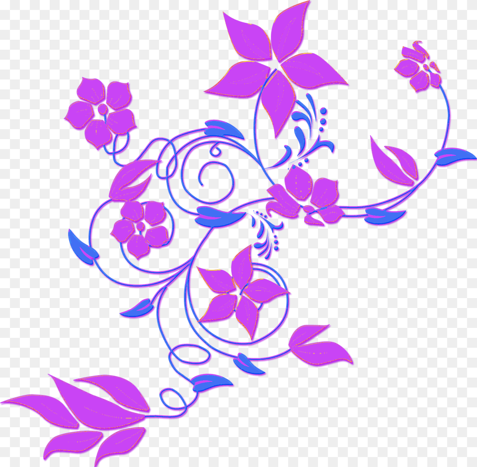 Flowers Vector Art, Floral Design, Graphics, Pattern, Purple Png