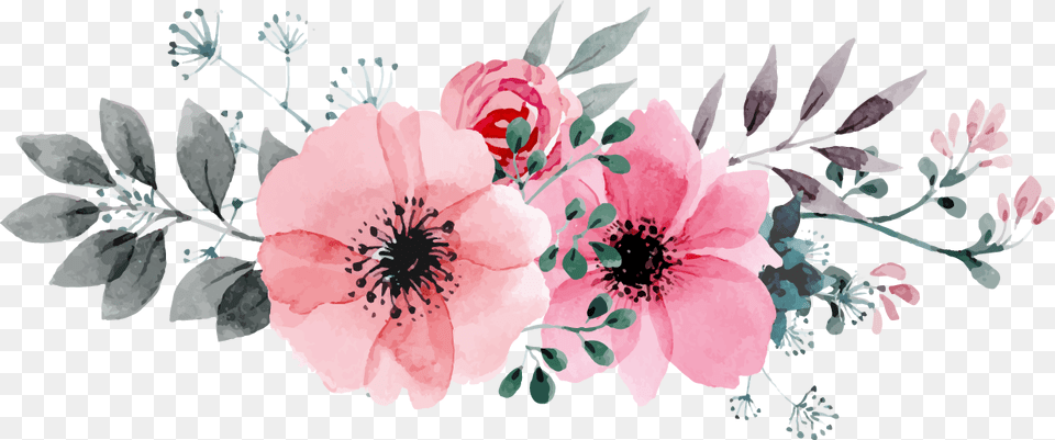 Flowers Vectors Clipart Image 05 Watercolor Flowers, Art, Floral Design, Flower, Graphics Free Png