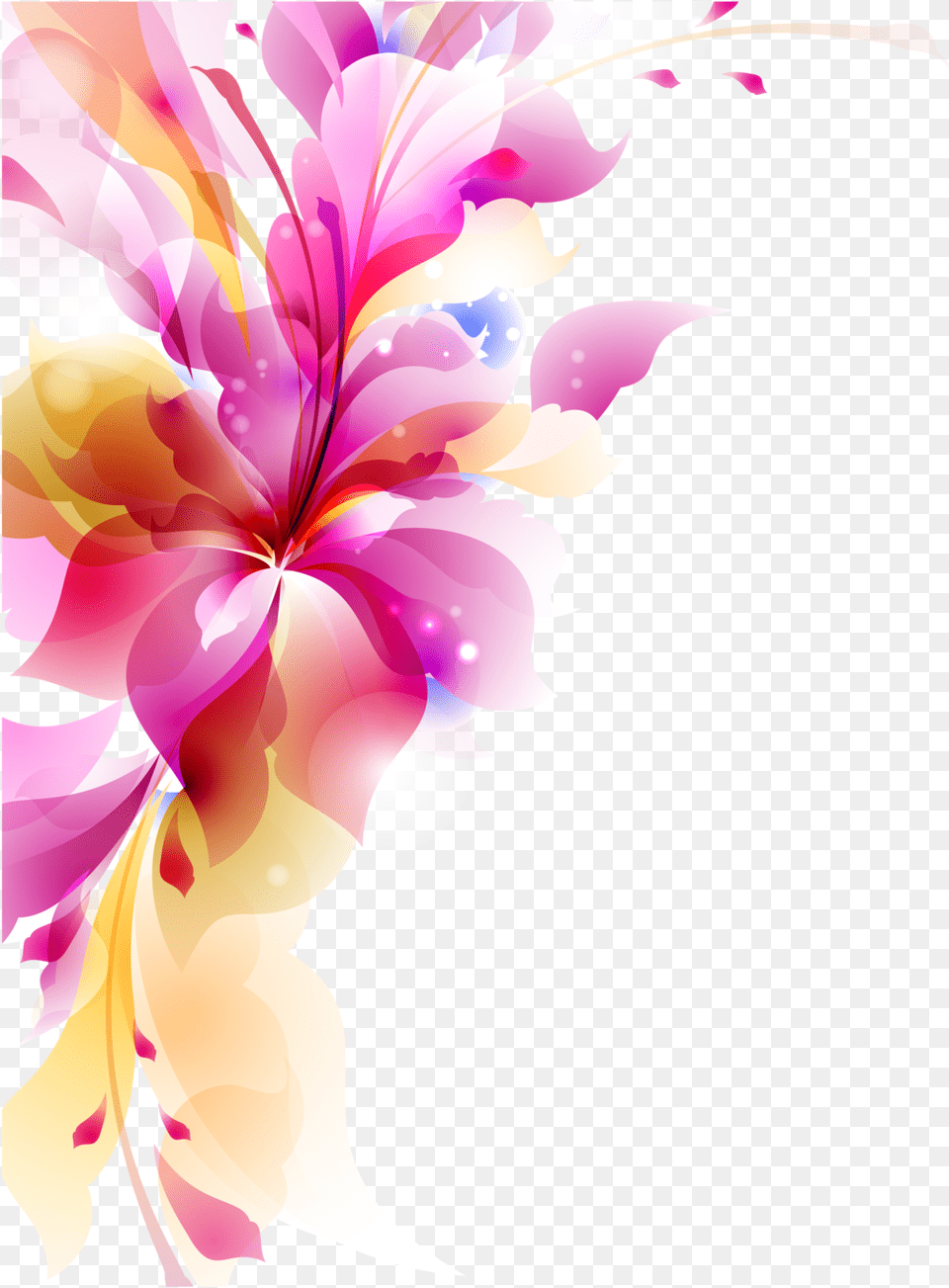 Flowers Vectors Quality Colorful Flower Vector, Art, Floral Design, Graphics, Pattern Png Image