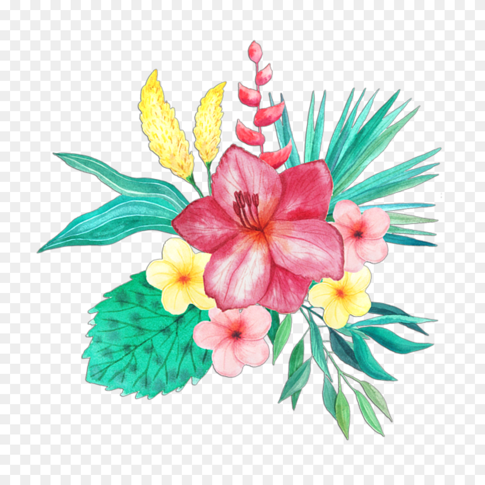 Flowers Vintage Tropical Freetoedit Png Image