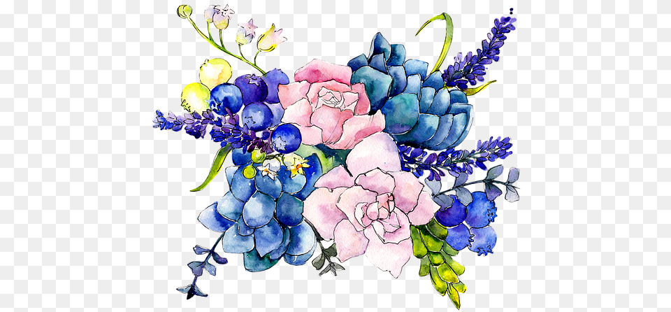 Flowers Watercolor Painting Spring Design Nature Flores Pintura, Pattern, Art, Plant, Floral Design Png Image