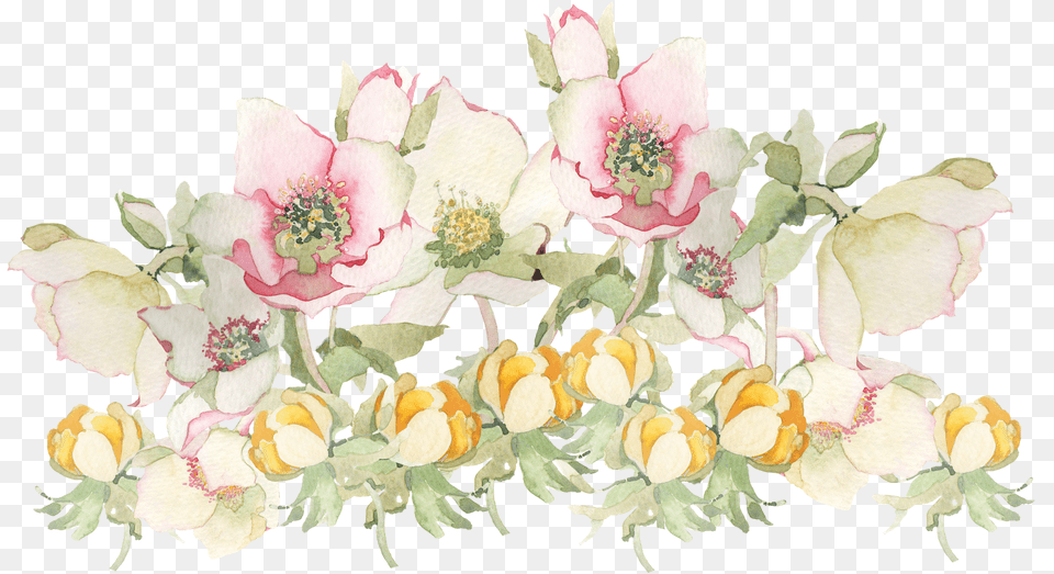 Flowers Watercolor Tumblr, Flower Bouquet, Pattern, Graphics, Plant Png Image