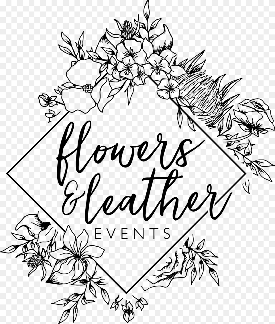 Flowersleather Mainlogo Black Illustration, Gray Png