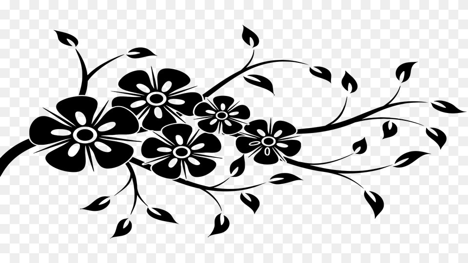 Flowery Branch Flourish Clipart, Art, Floral Design, Graphics, Pattern Free Png Download