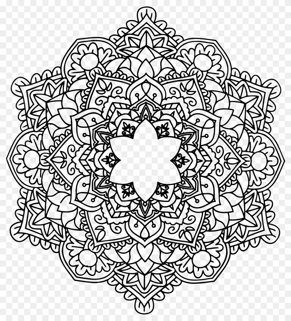 Flowery Mandala By Anna Kovalchuk Clipart, Pattern, Chandelier, Lamp, Machine Free Png