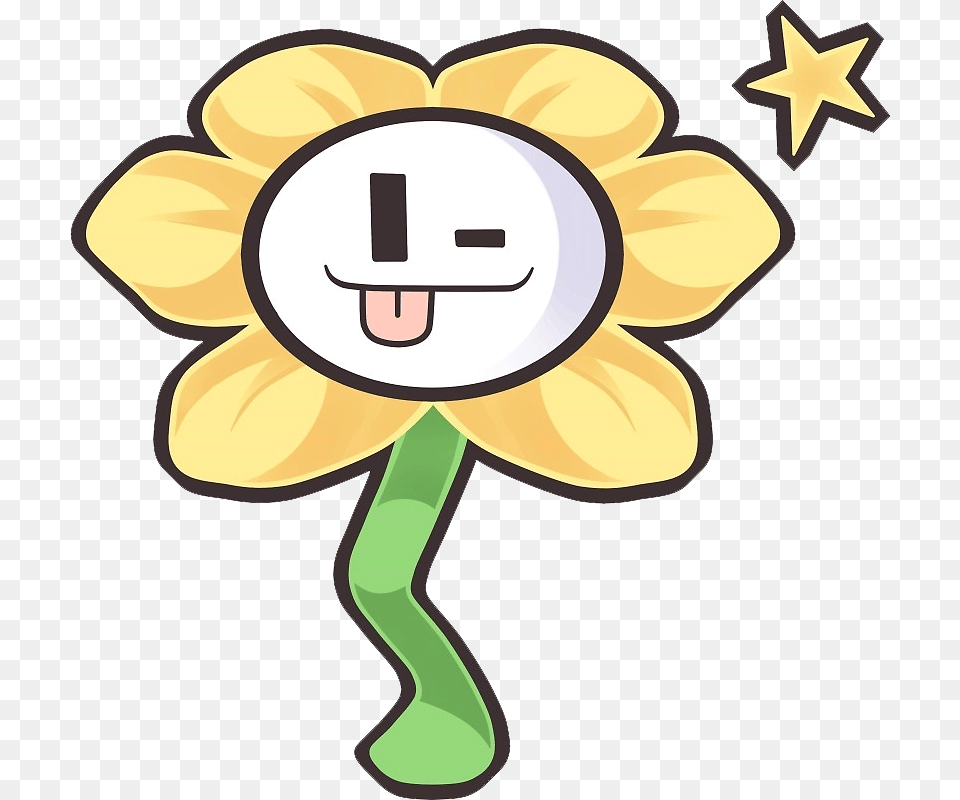 Flowey Flowey Undertale Winking, Daffodil, Flower, Plant, Dynamite Free Png Download