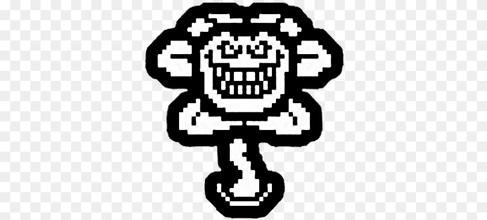 Flowey Floweytheflower Undertale Flower Pureevil Evil Flowey Undertale Pixel Art, Stencil, Qr Code Png