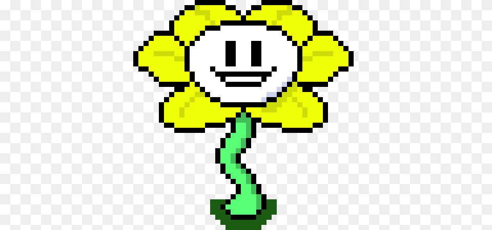 Flowey Sprite Pixel Art Maker, Flower, Plant, Daffodil, Cross Free Transparent Png