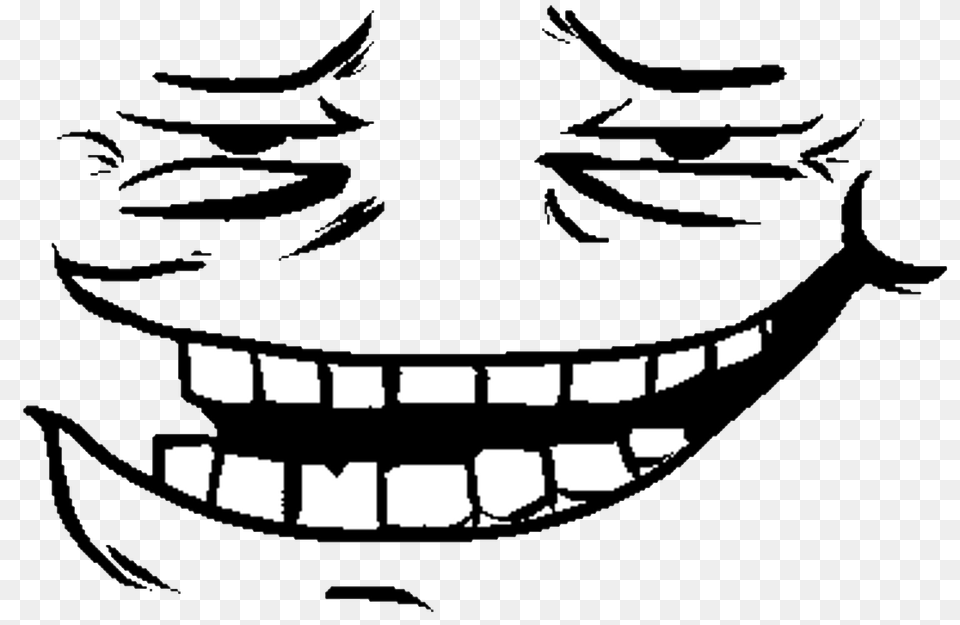 Flowey Trollface Undertale Know Your Meme, Body Part, Mouth, Person, Stencil Png Image