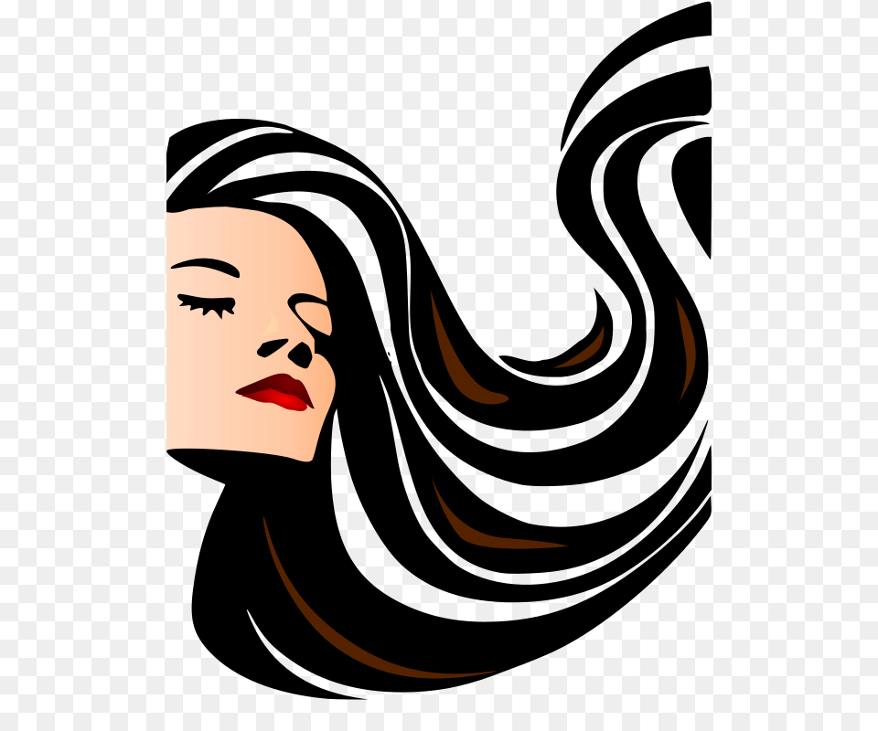 Flowing Hair Clipart Clip Art Images, Head, Person, Face, Astronomy Png Image