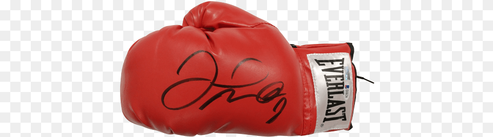 Floyd Mayweather Autographed Everlast Red Boxing Glove Jsa Boxing, Clothing, Food, Ketchup Png Image