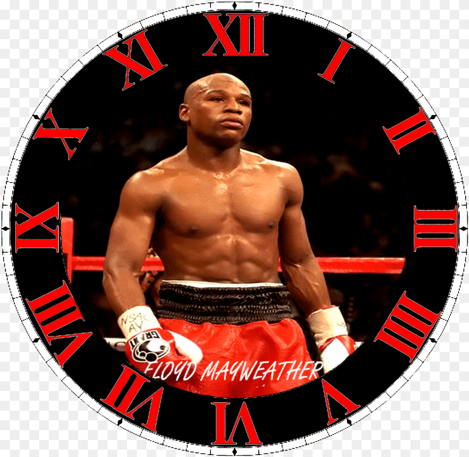 Floyd Mayweather Boxing Manny Pacquiao Wall Clock Boxing, Adult, Male, Man, Person Png