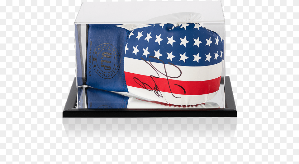 Floyd Mayweather Signed Vip Usa Flag Boxing Glove In Acrylic Display Case Box, Birthday Cake, Cake, Cream, Dessert Free Png Download