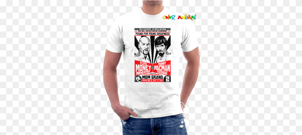 Floyd Mayweather Vs Barbell T Shirt Design, Clothing, T-shirt, Adult, Male Free Transparent Png