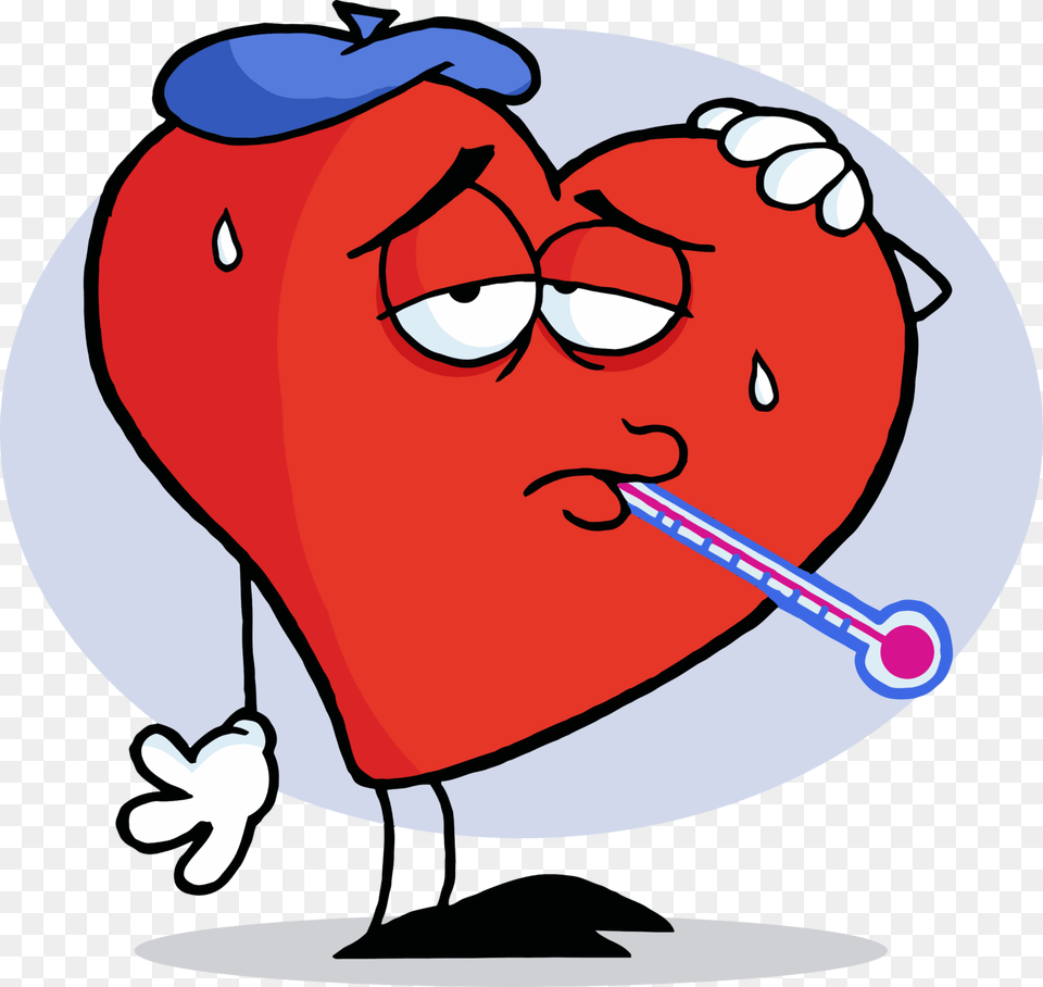 Flu And Heart Attack Association In Nejm Sick Heart Cartoon, Baby, Balloon, Person, Face Png