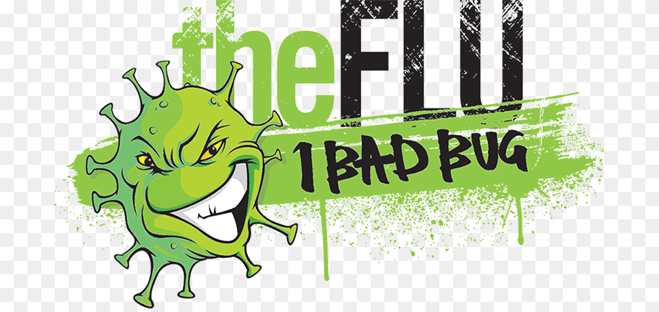 Flu Uptake Rates Flu Bug, Sticker, Green, Art, Graphics Free Transparent Png