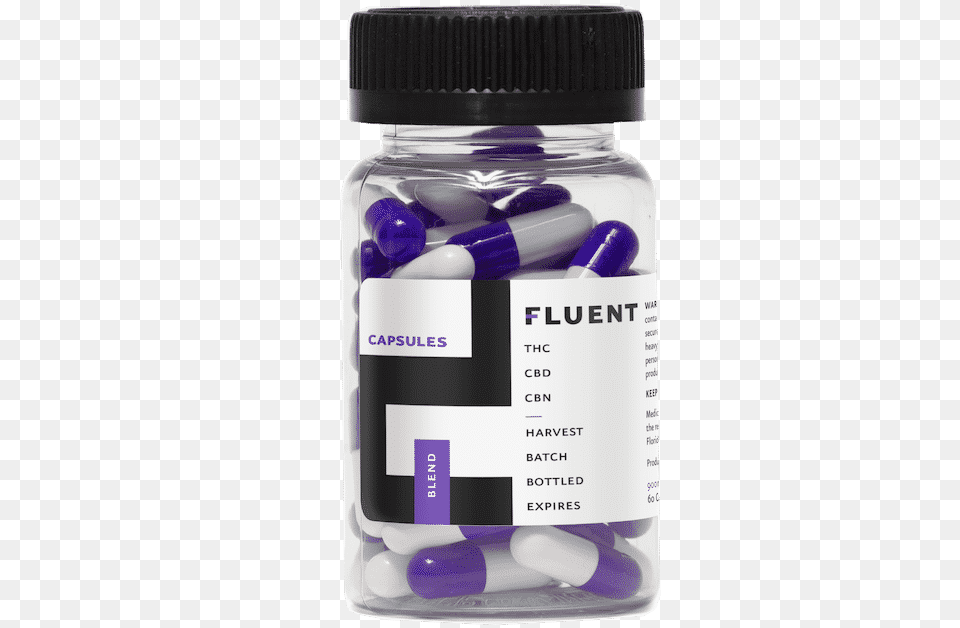 Fluent Cbd Thc Blend Capsules Fluent Cbd Product, Medication, Pill Free Png