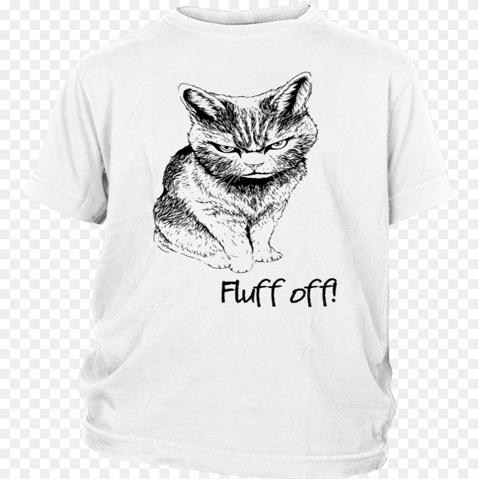 Fluff Off Angry Cat Lucifer 2019 T Shirt Ella Lucifer T Shirts, T-shirt, Clothing, Pet, Person Png Image