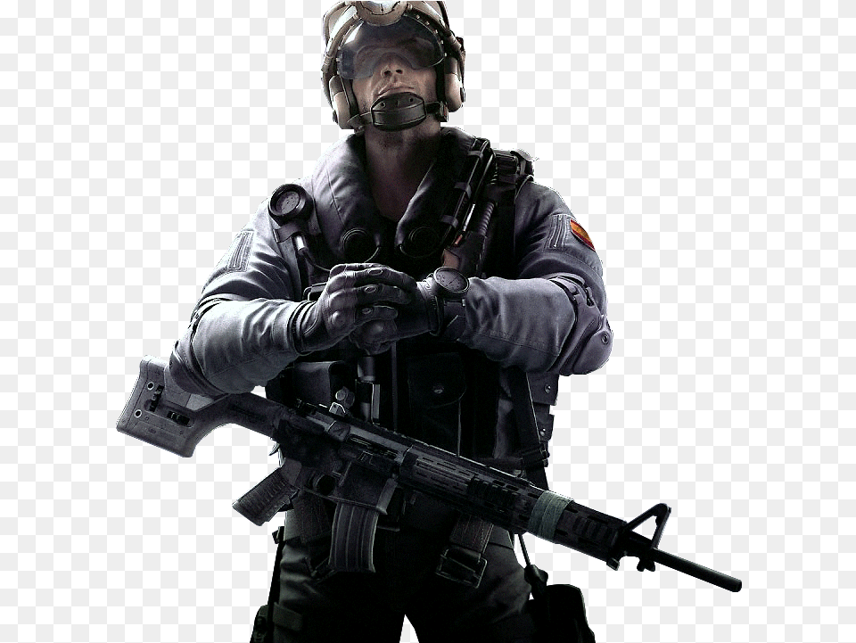 Fluffdwayne The Rock Johnson Is Jackal Rainbow Six Siege Jackal, Weapon, Rifle, Firearm, Gun Free Png Download