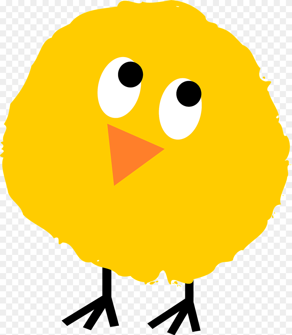 Fluffy Chick Rolling Eyes Clipart, Animal, Beak, Bird, Clothing Free Png