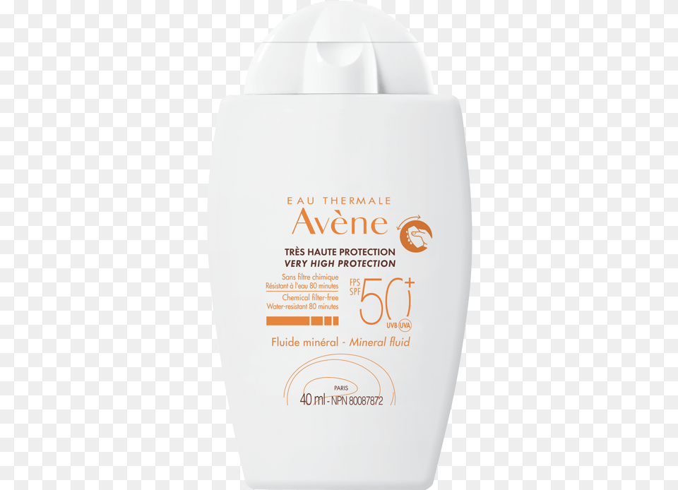 Fluide Minral Spf 50 Avene, Bottle, Cosmetics, Lotion, Sunscreen Png