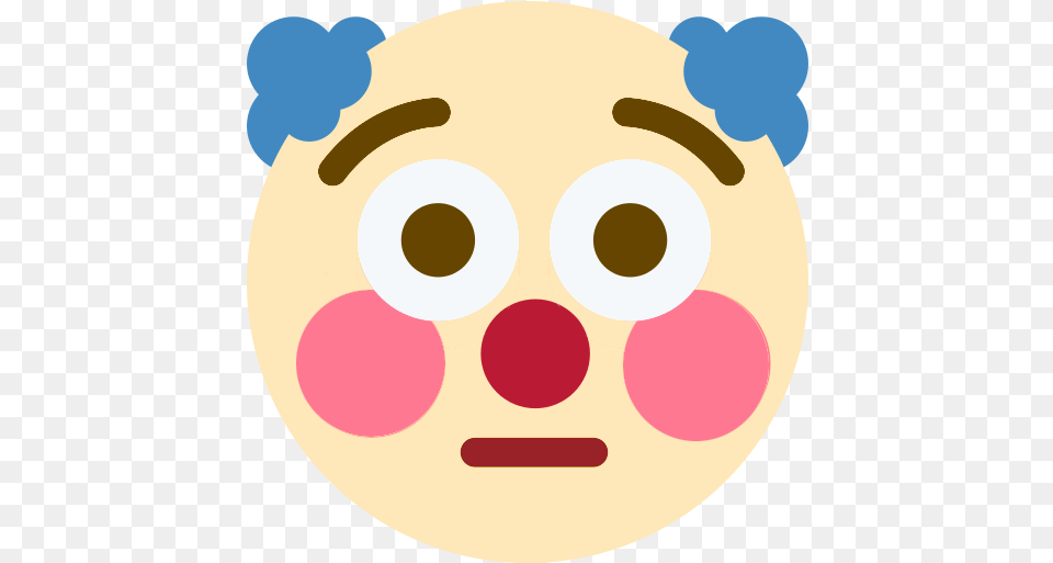 Flushed Clown Emoji Discord, Face, Head, Person Free Png Download