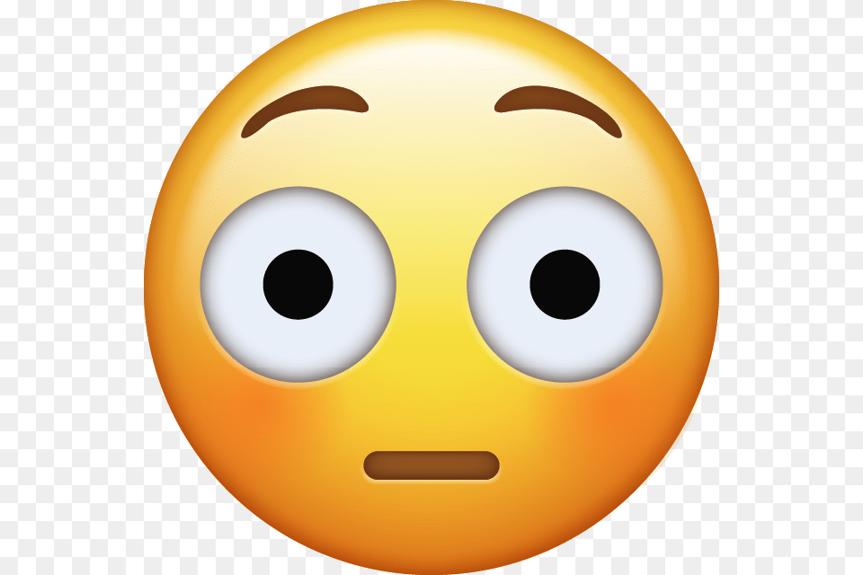 Flushed Emoji Download Iphone Emojis Flushed Face Emoji, Sphere, Disk Png Image