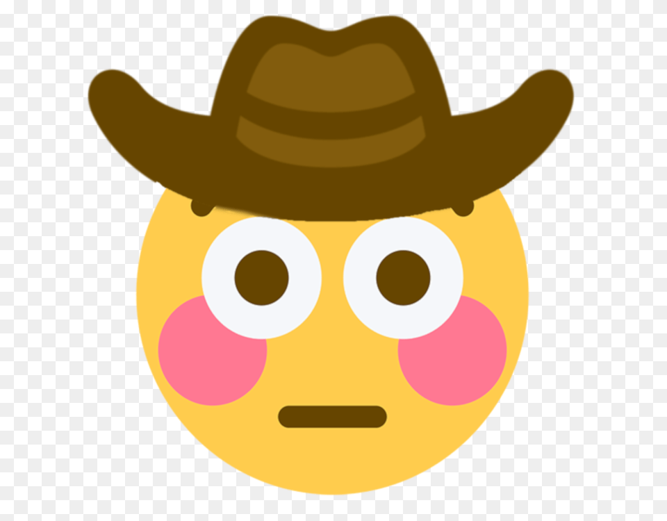 Flushed Emoji Flushedcowboy Discord Emoji Discord Discord Flushed Emoji, Clothing, Hat, Cowboy Hat, Animal Free Png