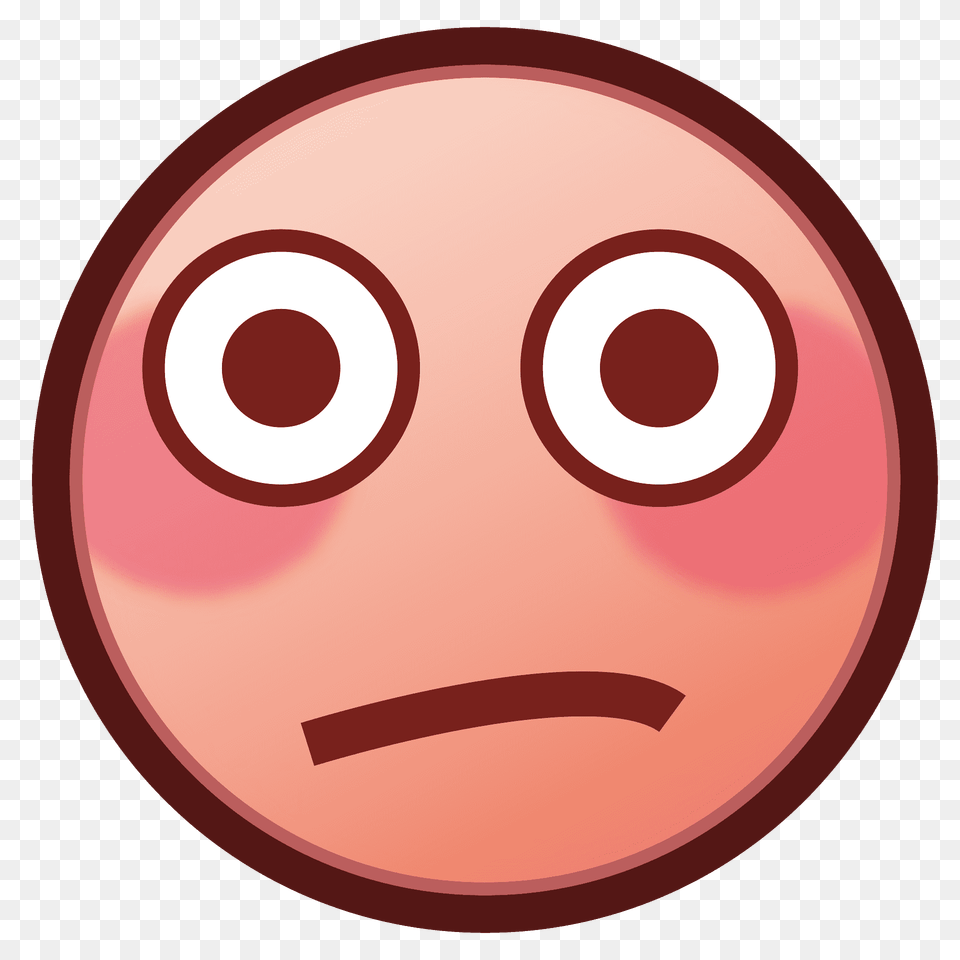 Flushed Face Emoji Clipart Free Png Download