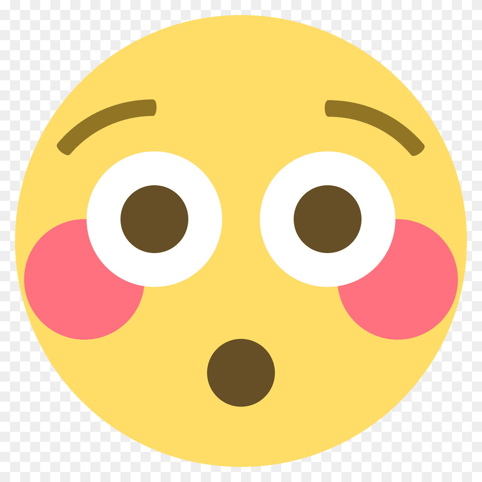 Flushed Face Emoji Clipart, Disk, Sphere Free Png