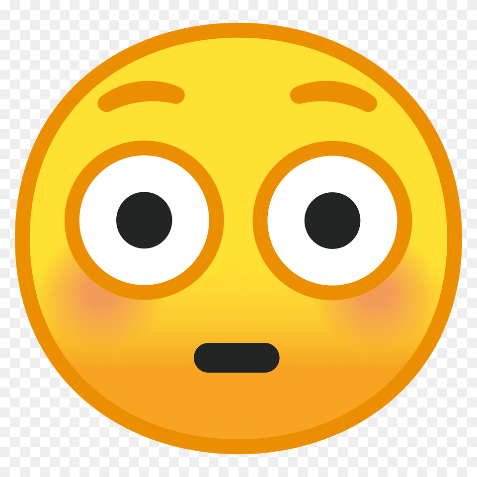 Flushed Face Emoji Clipart, Disk Png