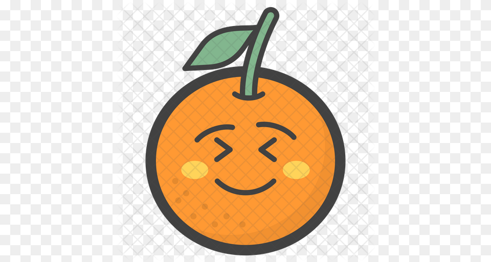 Flushed Orange Emoji Icon Illustration, Citrus Fruit, Food, Fruit, Plant Free Transparent Png