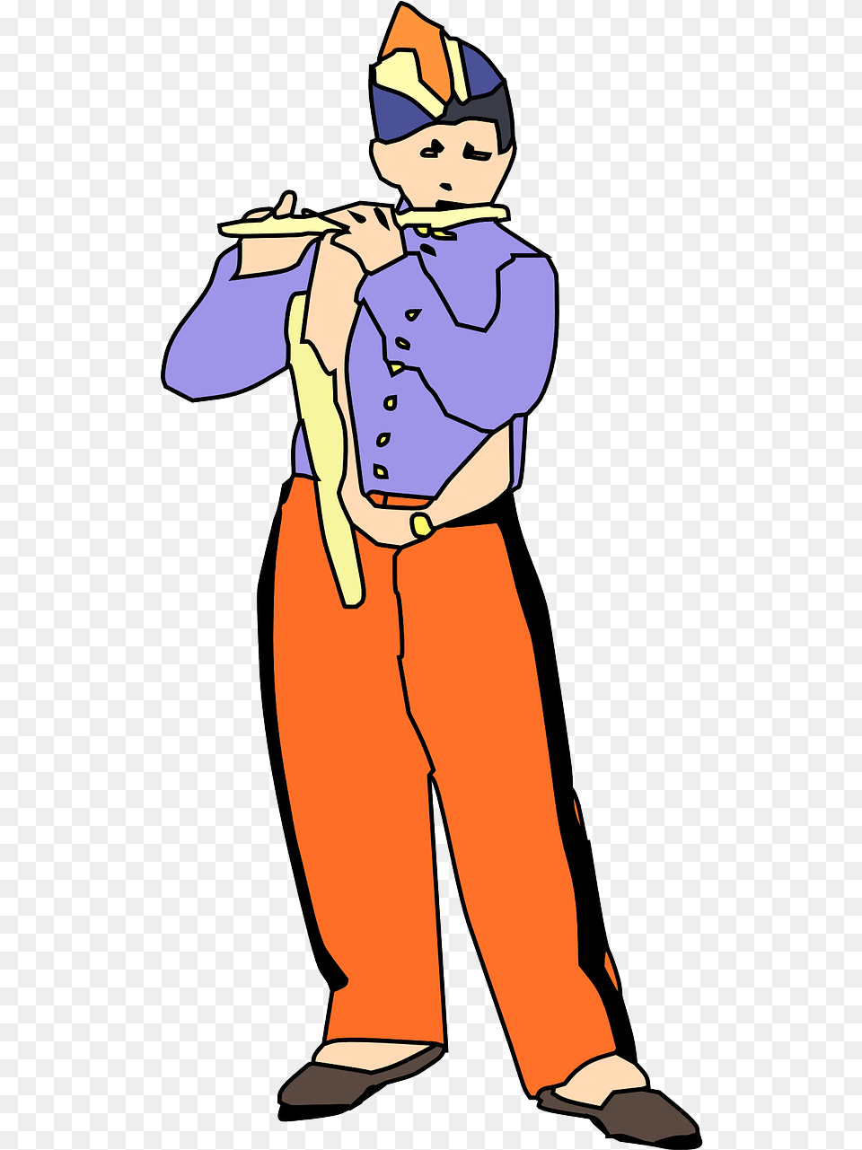 Flute, Person, Clothing, Pants, People Png