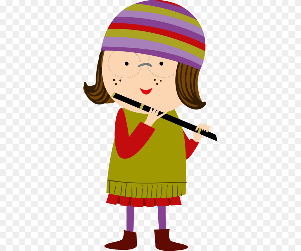 Flute, Baby, Person, Clothing, Hat Free Png