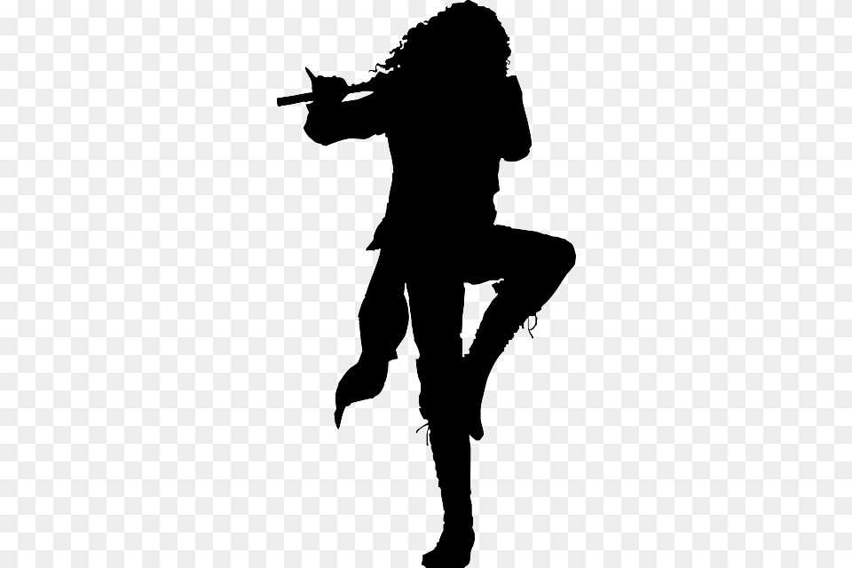 Flute Player Flautist Flutist Piper German Flute Jethro Tull Logo, Silhouette, Adult, Female, Person Png Image
