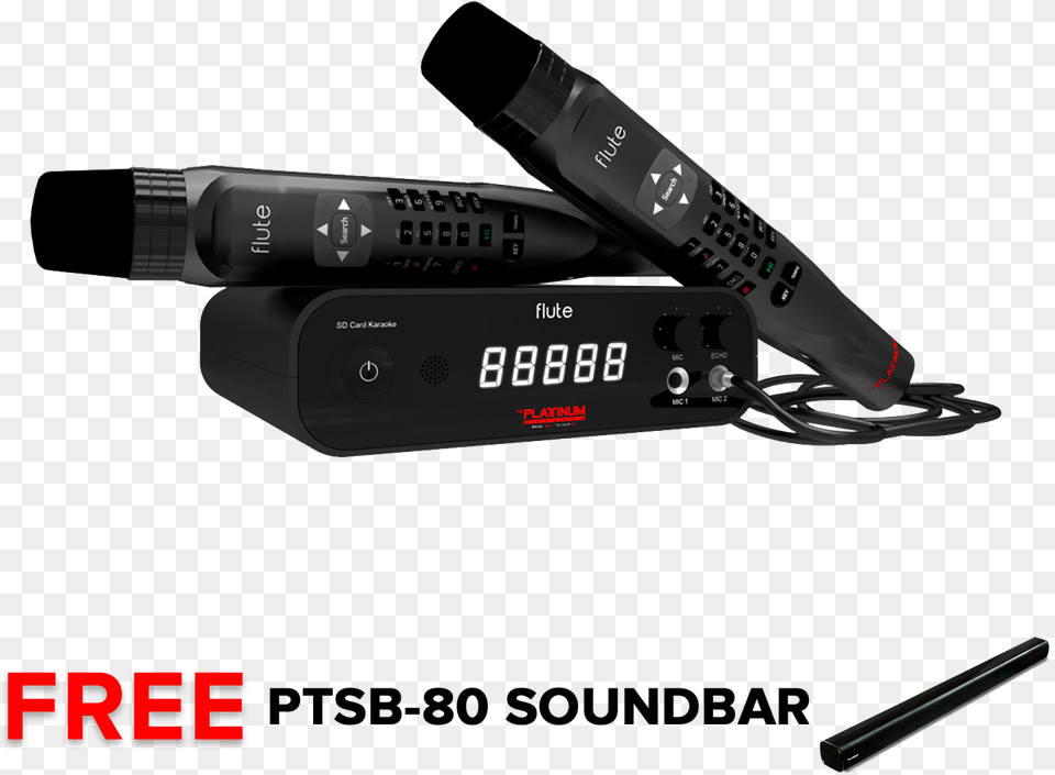 Flute Soundbar Platinum Karaoke Flute, Electrical Device, Microphone, Electronics Free Png
