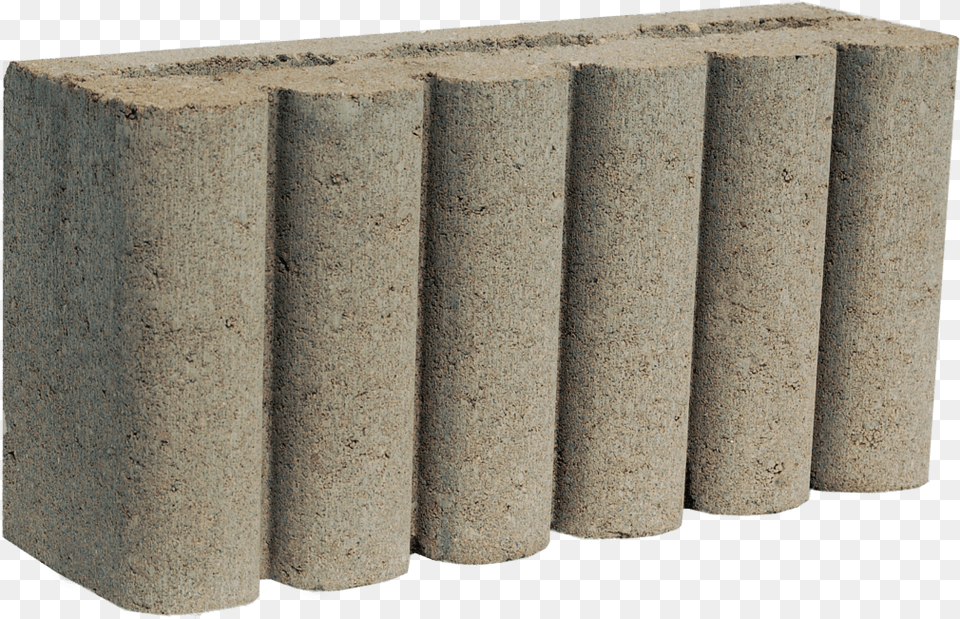Fluted Concrete Blocks, Brick, Rock Png