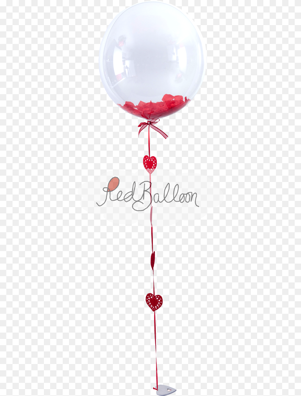 Flutter Petals Valentines Red Balloon Cork Illustration, Glass Free Transparent Png